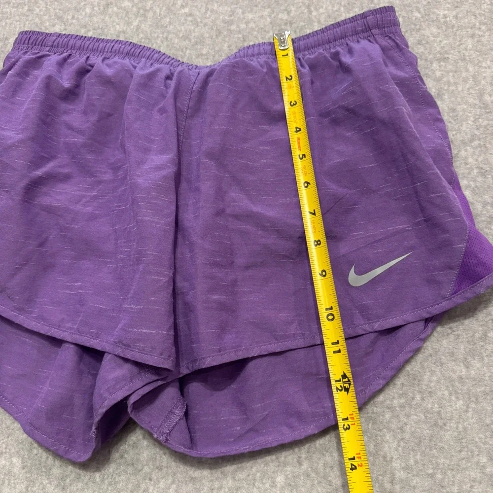 Nike Dri-FIT Womens 3 Inch Running Shorts Purple Heather Large
